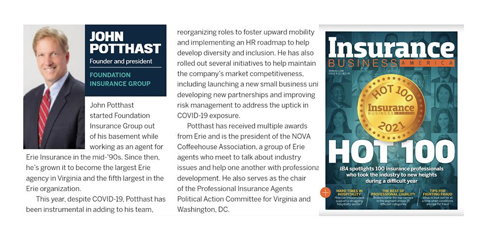 Blog - News Alert Insurance Business America magazines Hot 100 Spotlights Foundation Insurance Group